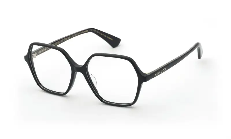 Nina Ricci Montature da vista Donna in acetato nero geometrico