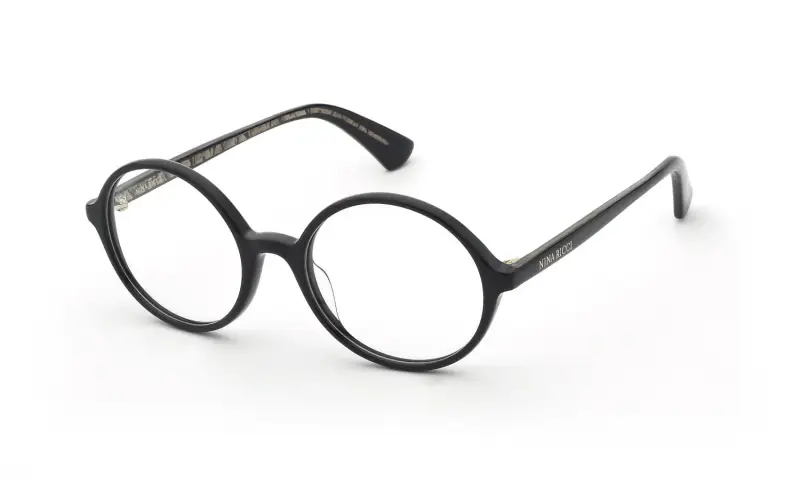 Donna VNR443 700 Montature da vista Acetato Nero Rotonda
