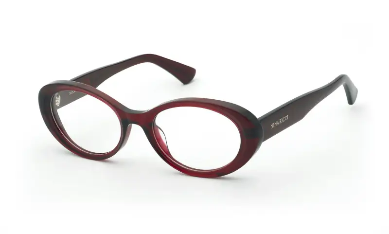 Donna VNR445 09WA Montature da vista Acetato Rosso Geometrica