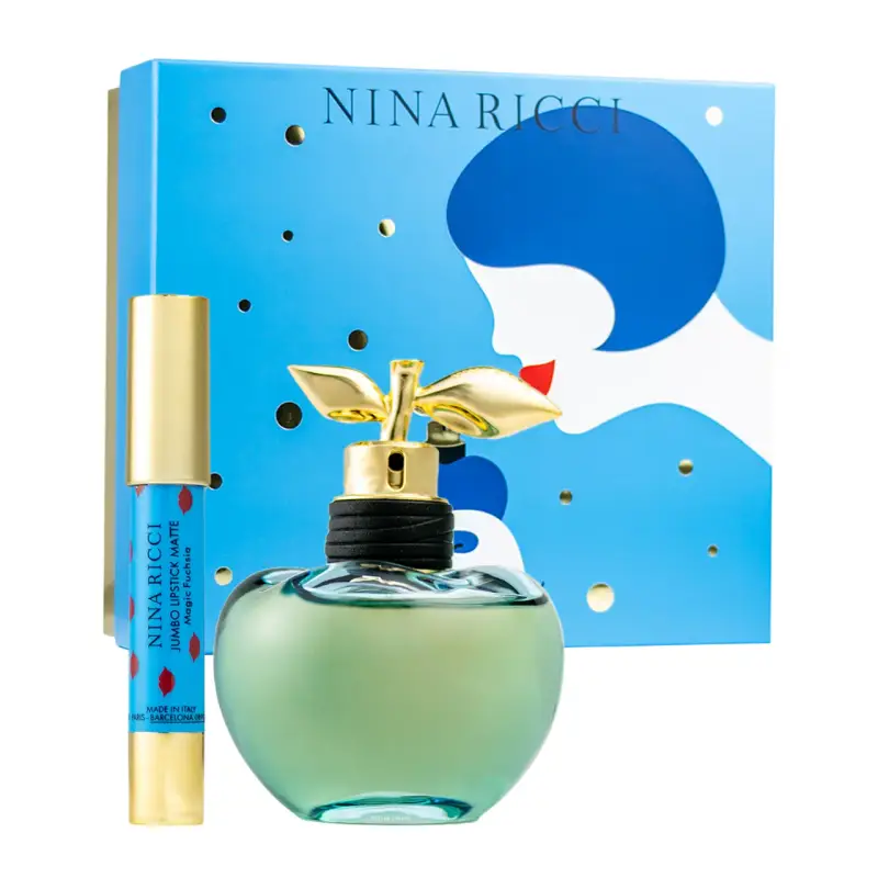 Set Nina Ricci Luna Eau De Toilette Donna 80 ml + Jumbo Matte Cream Rossetto Fuchsia 2,5 g