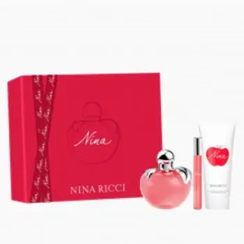 Set regalo Nina eau de toilette 50 ml, lozione corpo Nina 75 ml e miniatura (roll-on) Nina eau de toilette 10 ml - 50 ml