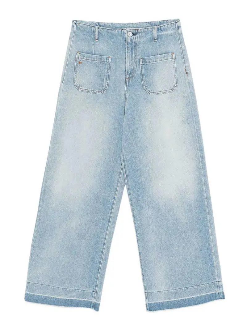 Jeans Naia In Denim Blu Cielo Con Gamba Larga