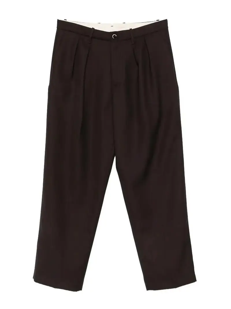 Pantaloni larghi Marrone Scuro