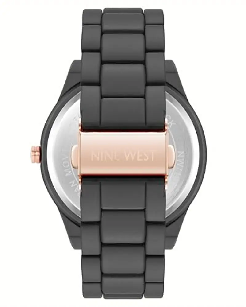 Nine West Orologio da polso da donna in gomma, NW/1678, Grigio miniatura 3