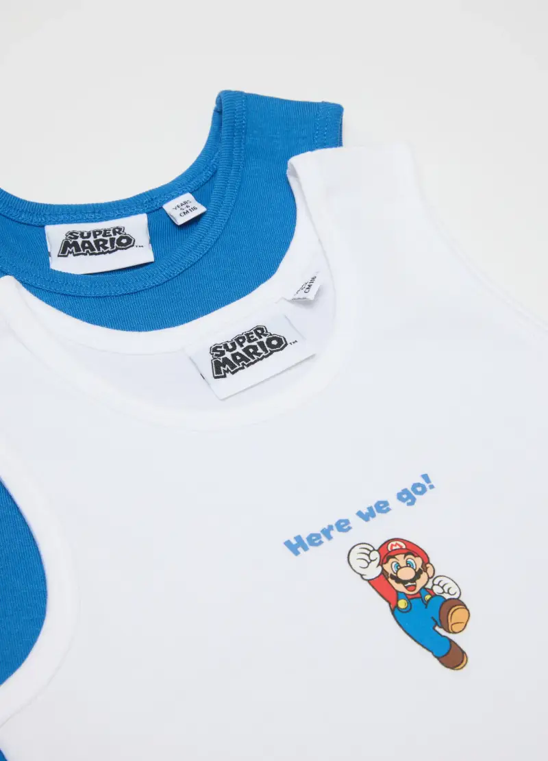 Bipack Canottiere Da Bambino In Puro Cotone Multicolor, Multicolor miniatura 3