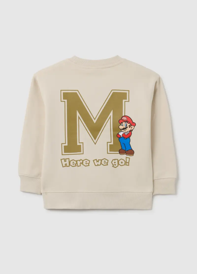 Felpa Beige Con Super Mario Per Bambino, Beige miniatura 2