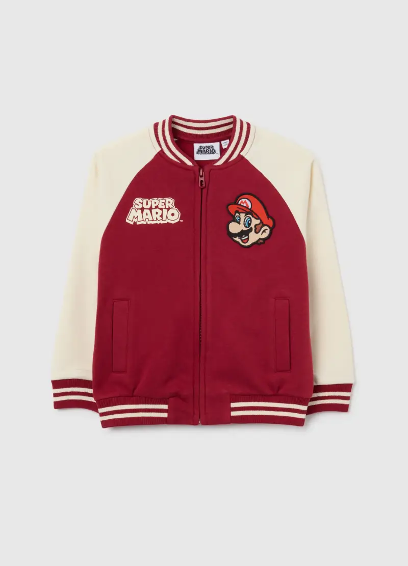 Felpa Da Bambino In Misto Cotone Multicolor Regular Fit Con Zip, Multicolor