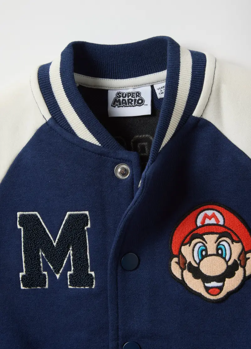 Felpa In Misto Cotone Nero Regular Fit Super Mario™ Per Bambino, Multicolor miniatura 3