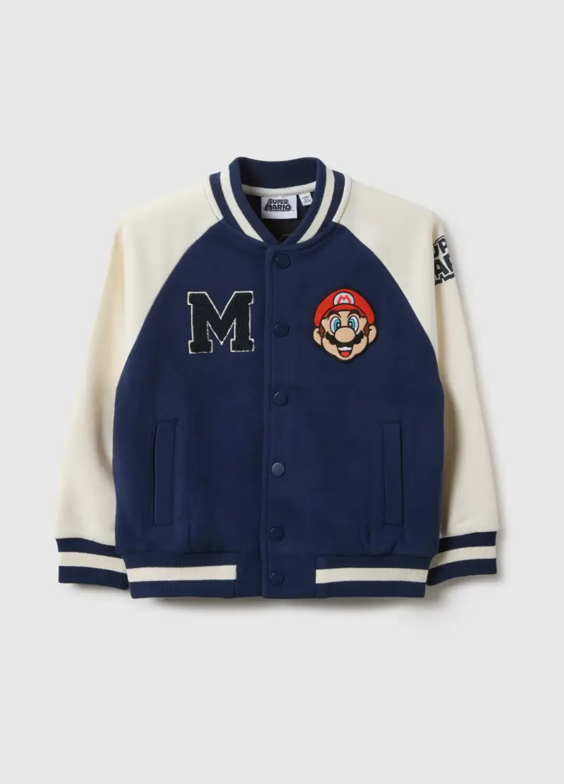 Felpa In Misto Cotone Nero Regular Fit Super Mario™ Per Bambino, Multicolor