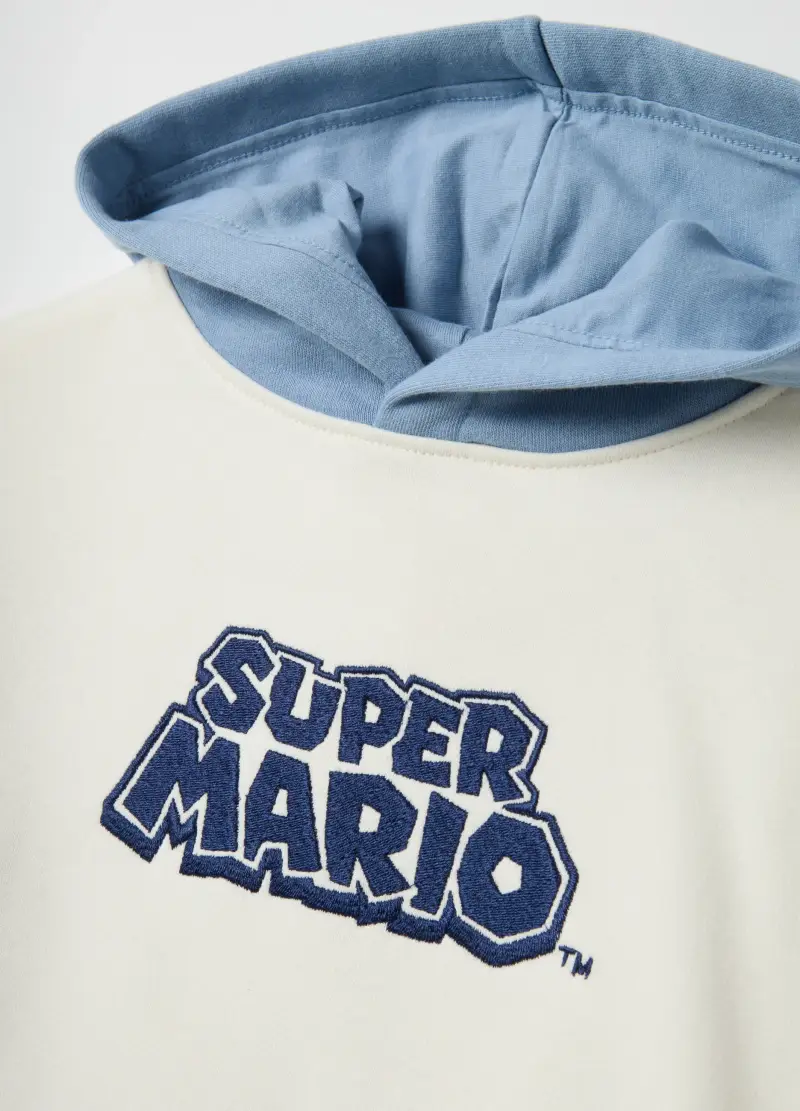 Felpa Multicolor Da Bambino In Misto Cotone Regular Fit Super Mario, Multicolor miniatura 3