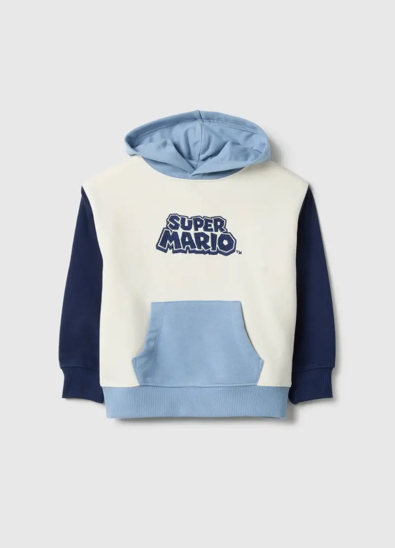 Felpa Multicolor Da Bambino In Misto Cotone Regular Fit Super Mario, Multicolor