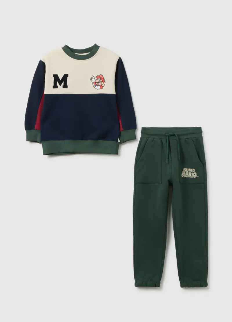 Set Felpa Pantalone Multicolor Da Bambino In Misto Cotone Regular Fit, Multicolor