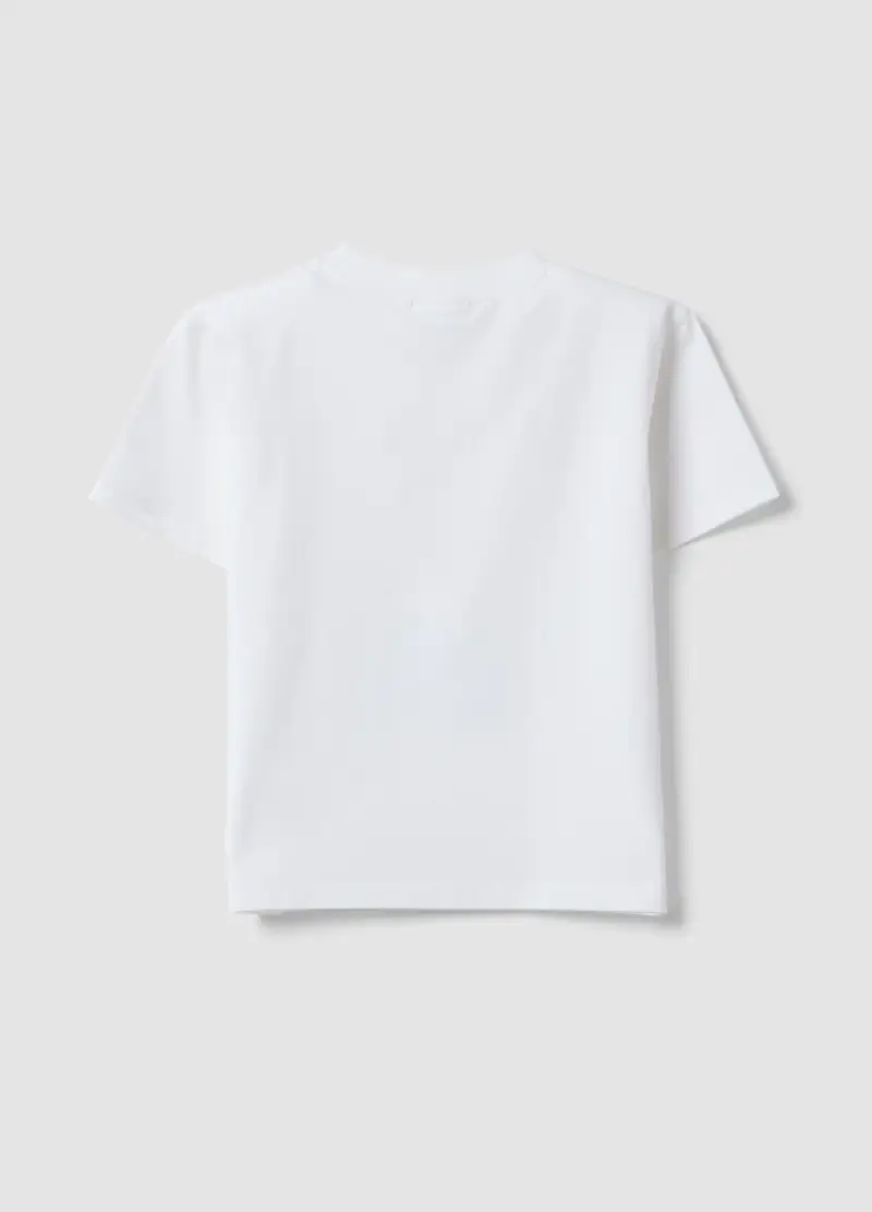 T-shirt In Cotone Elasticizzato Bianco Da Bambino Con Super Mario, Bianco miniatura 2