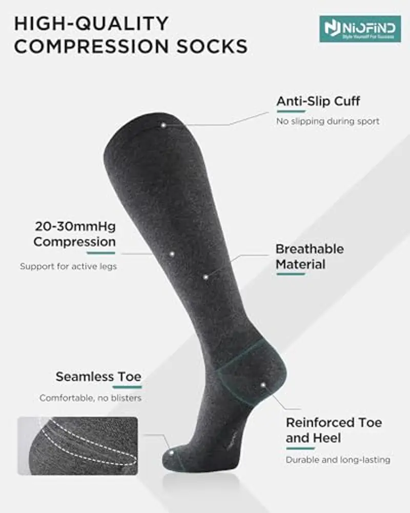 Niofind Calze Uomo Grigio 2091167 miniatura 2