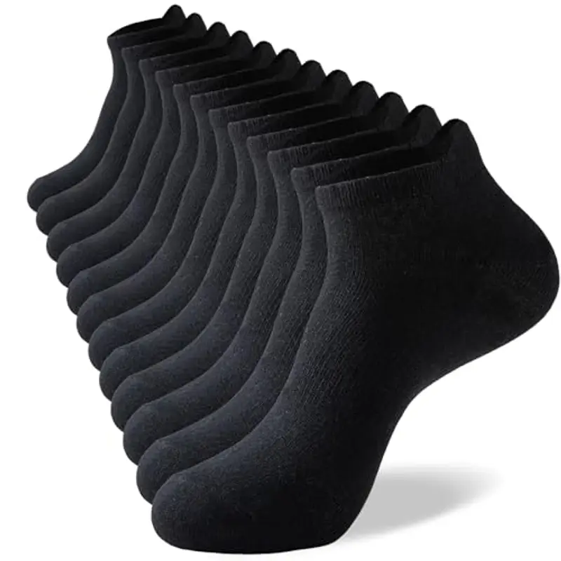 Niorasen Calzini in Bambù Uomo e Donna, 6 Paia, Calzini Corti, Estivi Traspiranti, da Lavoro, Sportivi alla Caviglia per Running e Ciclismo, Antibatterici, Anti-odore e Anti-sudore