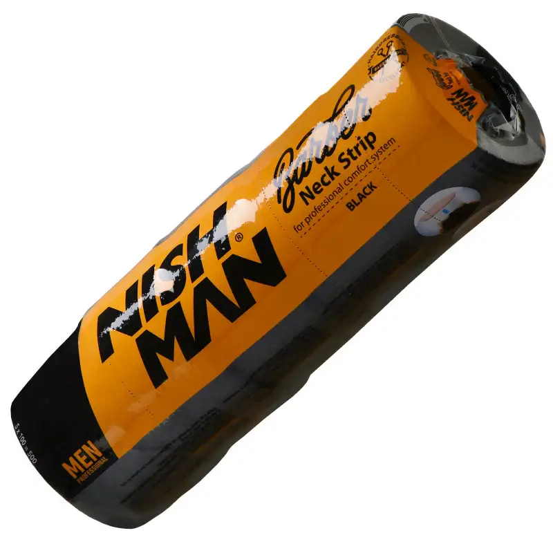 Strisce per il collo da barbiere Nishman, nere, 500 pezzi