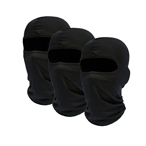 NITAIUN 3 Pezzi Passamontagna Sci Balaclava Moto Maschera Morbido e Traspirante Unisex Sottile Tessuto Elastico