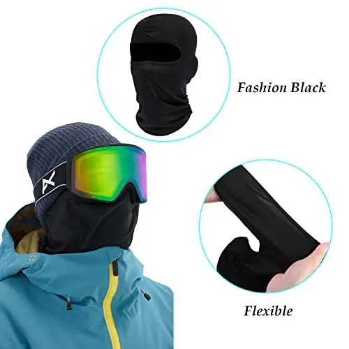 NITAIUN 3 Pezzi Passamontagna Sci Balaclava Moto Maschera Morbido e Traspirante Unisex Sottile Tessuto Elastico miniatura 2