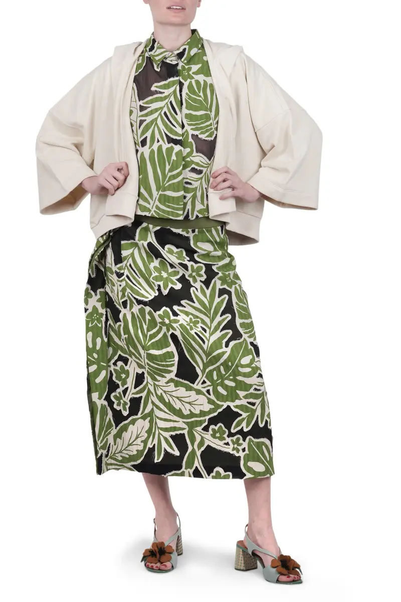 Camicia - 470381 - Fantasia Verde miniatura 2