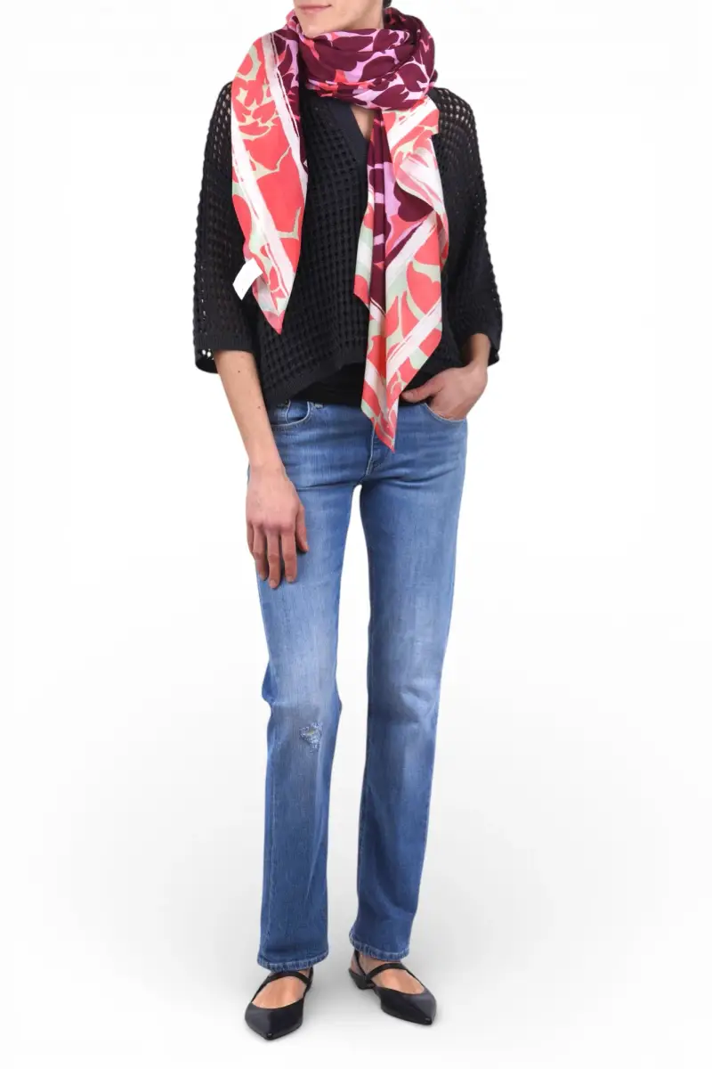 Sciarpa - 470382 - Rosa/Bordeaux miniatura 2