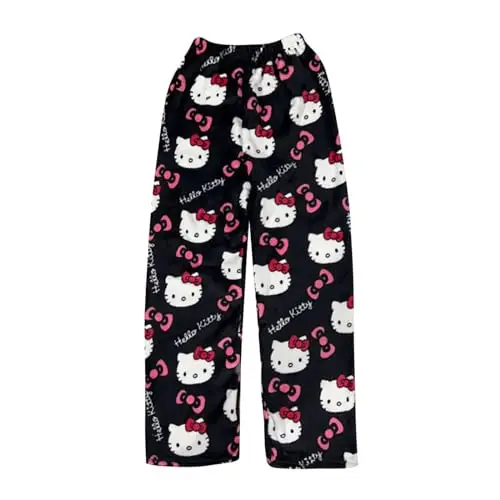 NIUREDLTD Pigiama Donna Invernale Pantaloni Y2k Cotone Animé Kawaii