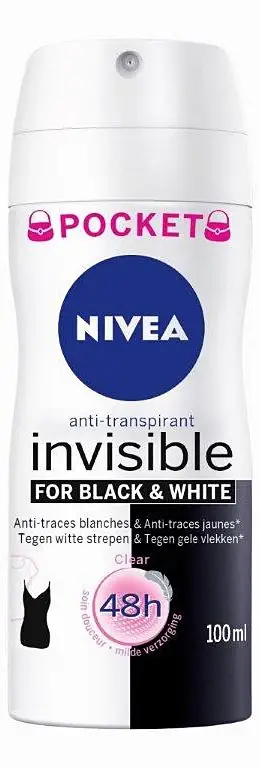 Antitraspirante trasparente Invisible For Black & White - 100 ml
