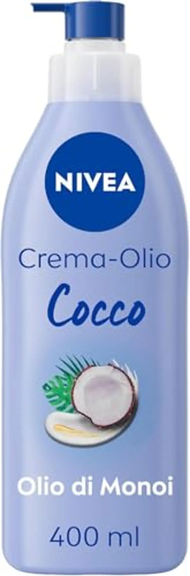 NIVEA Crema-Olio Cocco & Olio di Monoi 400 ml, Crema idratante corpo 48h, Crema corpo profumata con Olio di Monoi e fragranza di Cocco, Crema corpo idratante pelle secca vellutante