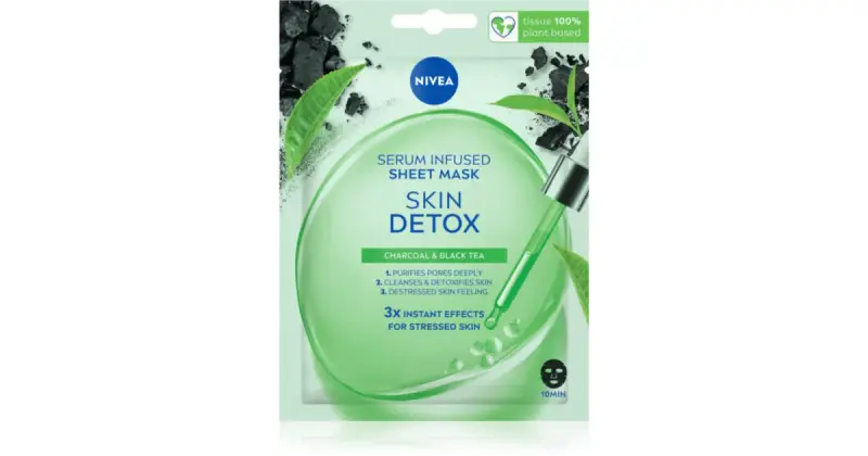 Maschera in tessuto infuso con siero disintossicante per la pelle 1 pezzo