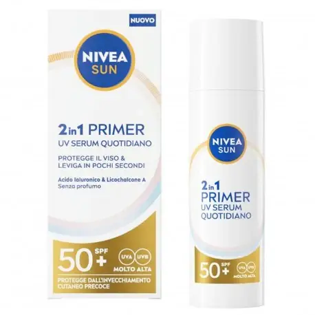 Sun 2In1 Primer Uv Siero Quotidiano Crema Viso Siero Spf50+ 30 Ml