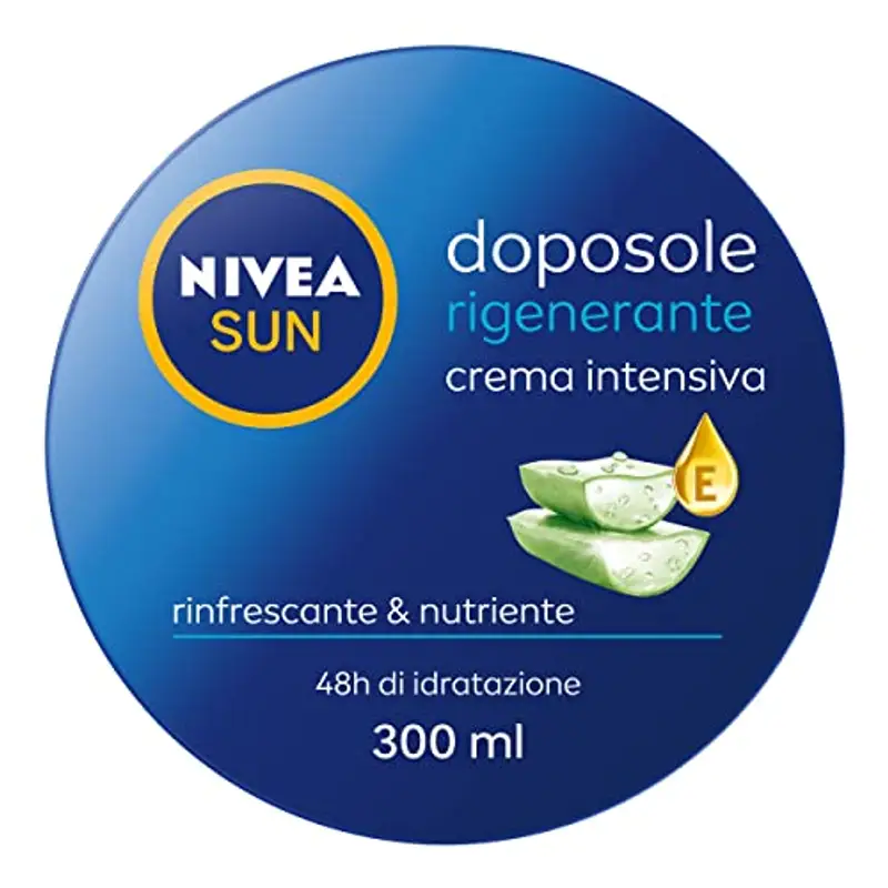 NIVEA SUN Crema Intensiva Doposole Rigenerante 300 ml, Crema doposole corpo con aloe vera bio, acido ialuronico e vitamina E, Crema corpo idratante e rinfrescante miniatura 2