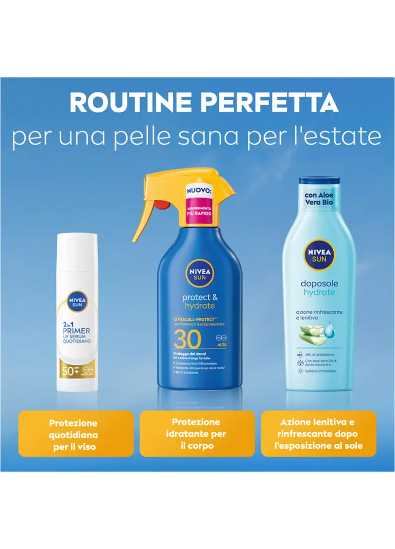 Nivea Sun Spray Solare Protect & Hydrate Spf30 270 Ml, Crema Solare 30 Idratante Per 48 Ore, Donna, Bianco miniatura 2