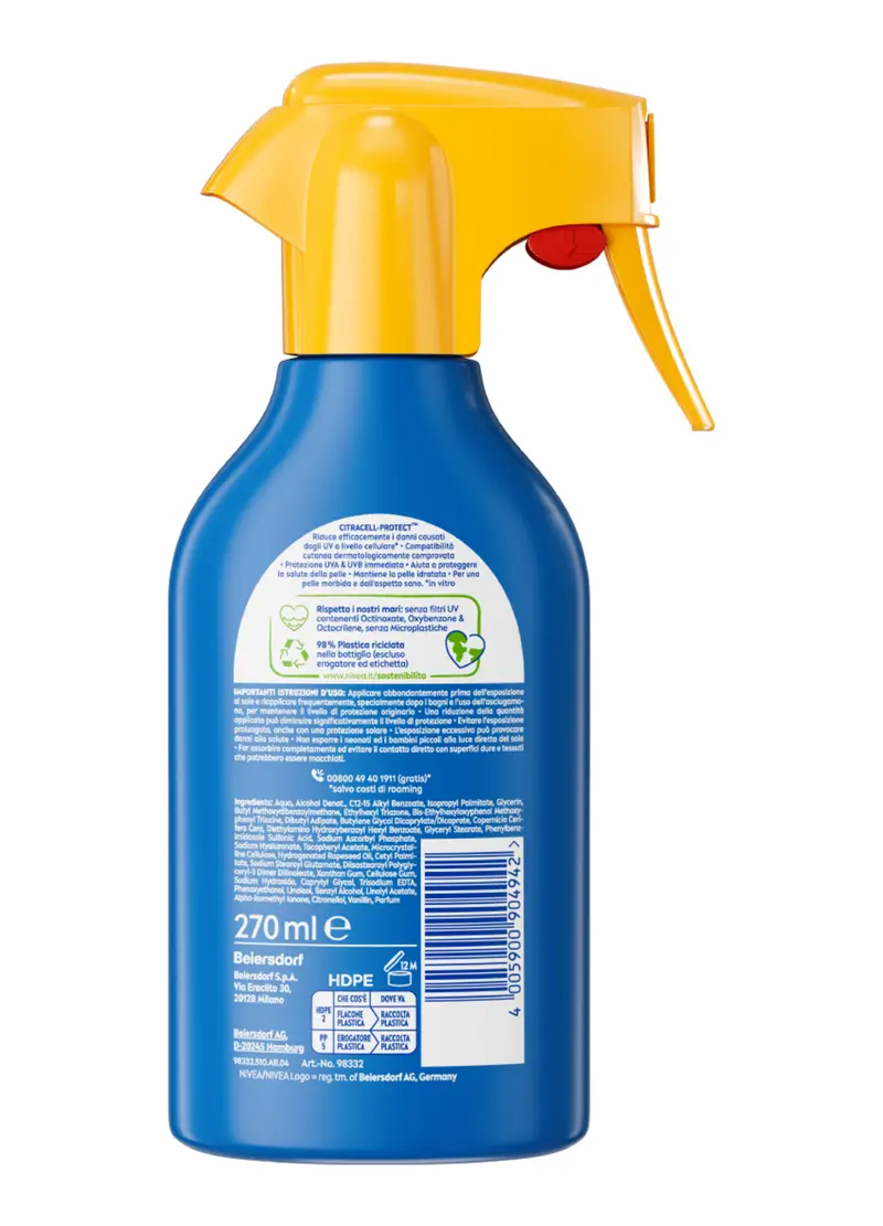 Nivea Sun Spray Solare Protect & Hydrate Spf50+ 270 Ml, Crema Solare 50+ Idratante Per 48 Ore, Donna, Bianco miniatura 2