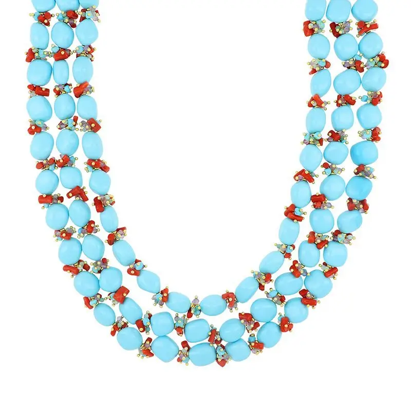 Collana Turchese Girocollo Multifilo - Debbie - Nivy