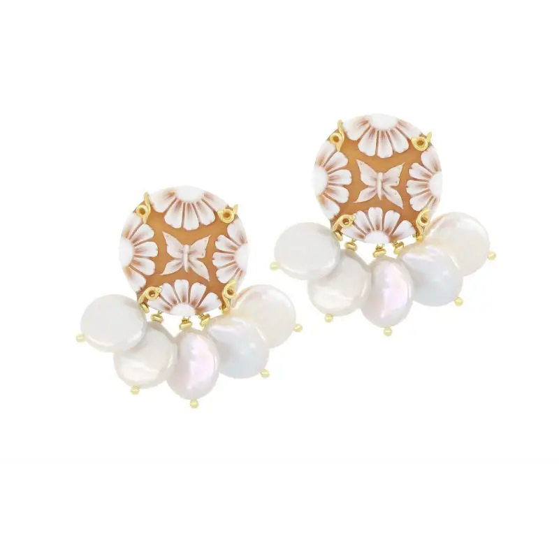 Orecchini Malinda In Argento Con Perle Barocche - Nivy miniatura 2