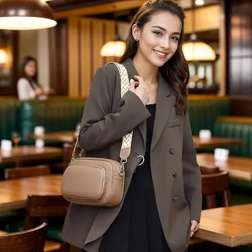 NIYUTA Borse a Tracolla da Donna, Borse a Spalla con Tasche Multiple, Pelle PU Borse a Mano Alla Moda con Tracolla miniatura 2