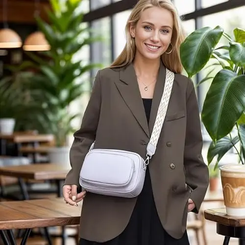 NIYUTA Borse a Tracolla da Donna, Borse a Spalla con Tasche Multiple, Pelle PU Borse a Mano Alla Moda con Tracolla miniatura 2