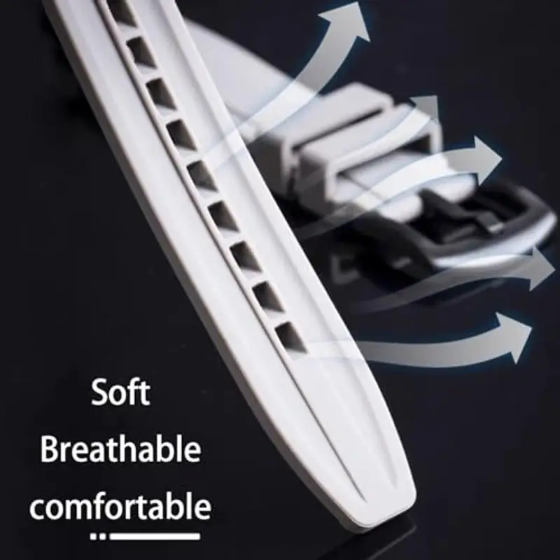 Niziruoup Cinturino Orologio Silicone Gomma Senza Spazi per Omega x Swatch Moonswatch Speedmaster 20mm Watch, Cinturino di Ricambio 20mm Cinturini per Orologio da Uomo Donna miniatura 3