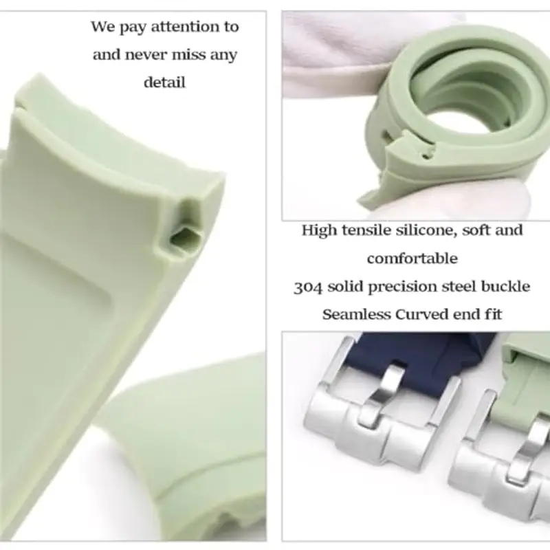 Niziruoup Cinturino Orologio Silicone Gomma Senza Spazi per Omega x Swatch Moonswatch Speedmaster 20mm Watch, Cinturino di Ricambio 20mm Cinturini per Orologio da Uomo Donna miniatura 3