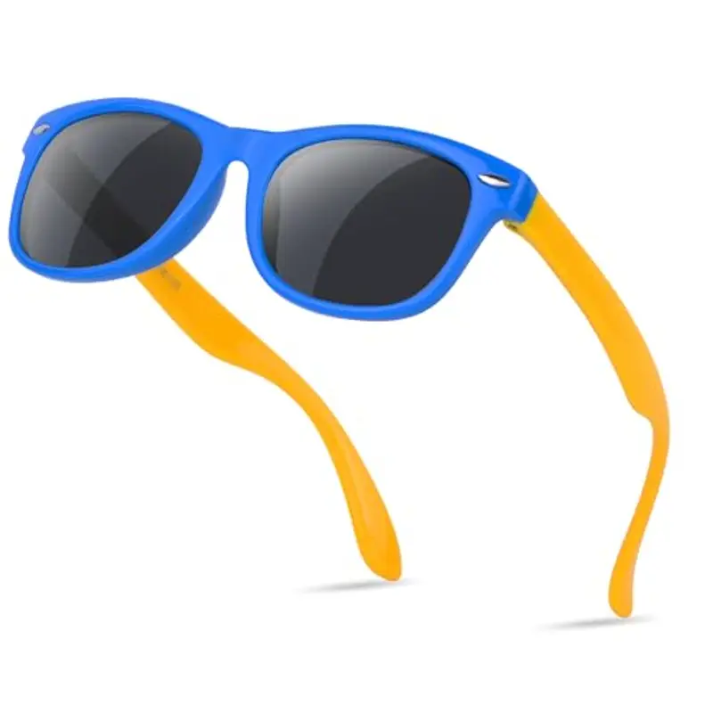 Nlieanuc Occhiali da Sole Bambino e Bambina UV400 Protezione Occhiali da Sole Polarizzati per Ragazzo e Ragazza 3 a 10 Anni Gommati Flessibili