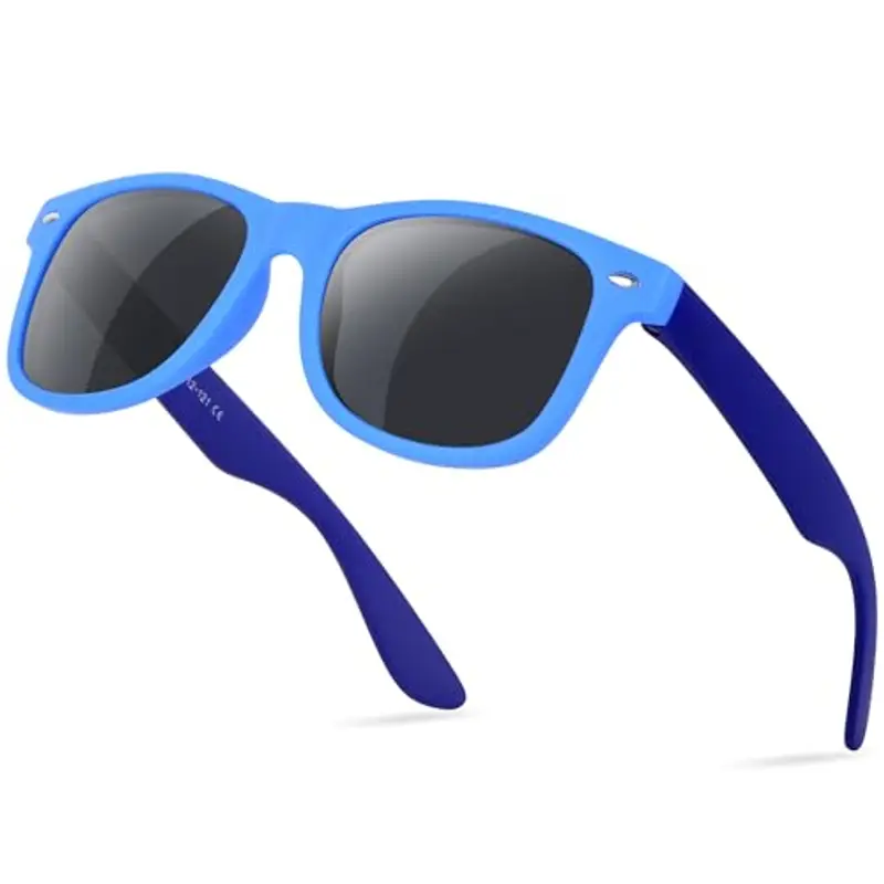 Nlieanuc Occhiali da Sole Bambino e Bambina UV400 Protezione Occhiali da Sole Polarizzati per Ragazzo e Ragazza 3 a 10 Anni Gommati Flessibili