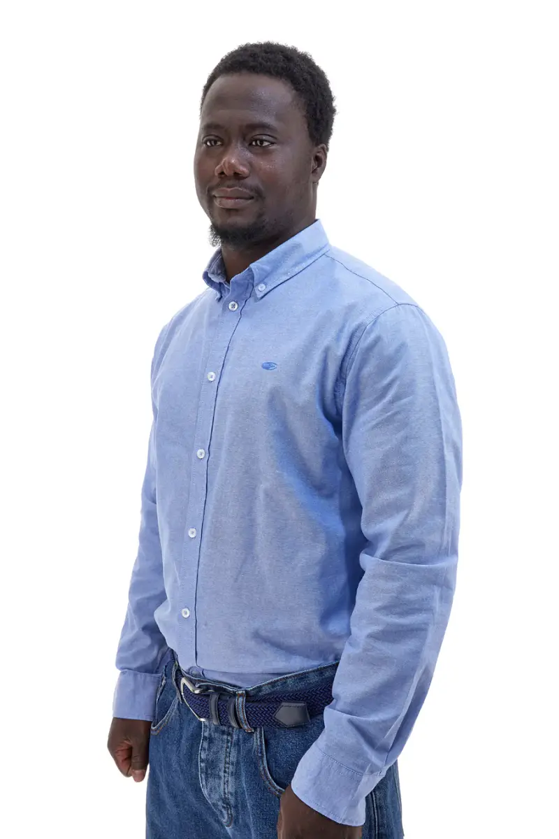 Camicia azzurra in cotone con collo button-down No Limits MASH006S25 [CELESTE] miniatura 2