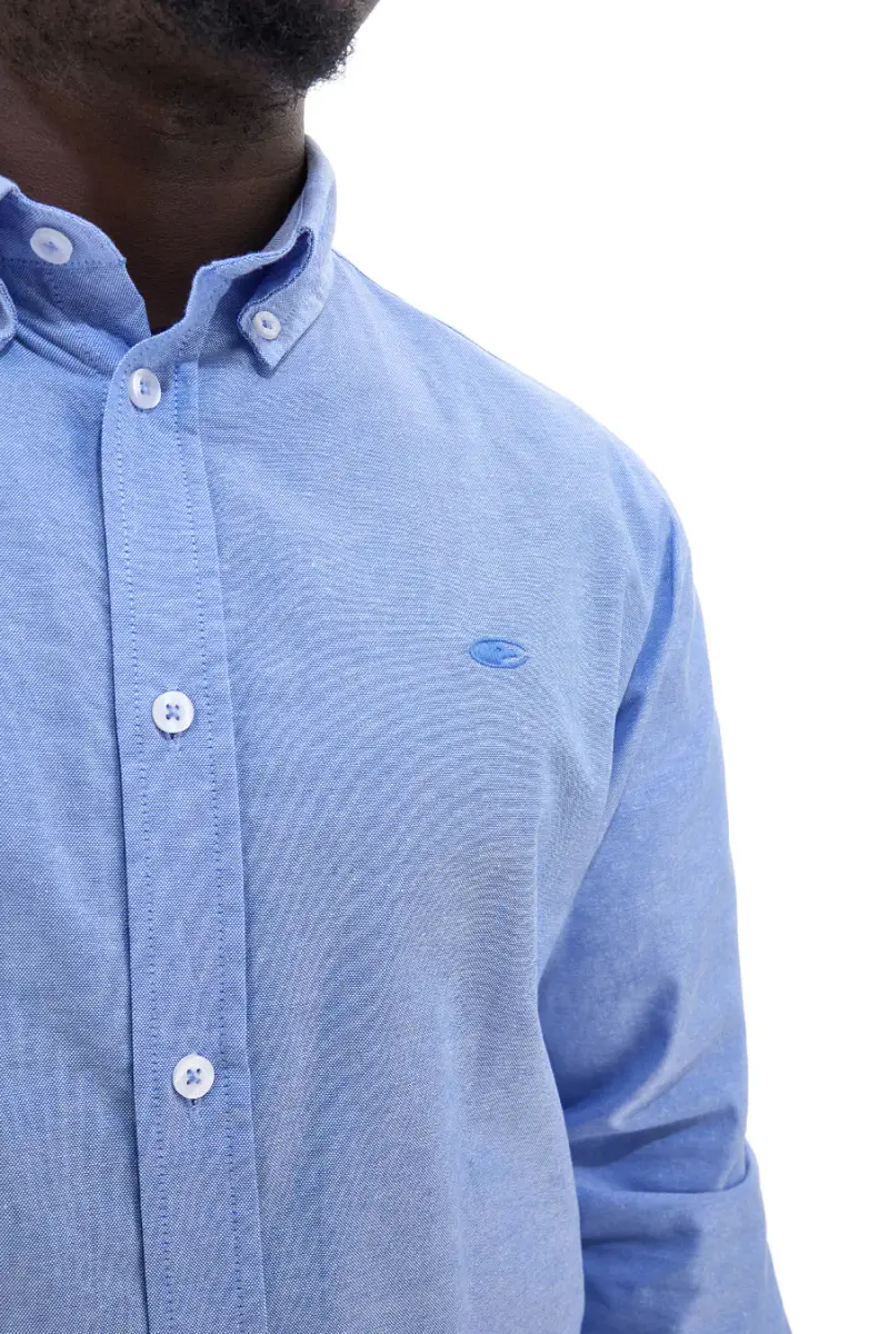 Camicia azzurra in cotone con collo button-down No Limits MASH006S25 [CELESTE] miniatura 3