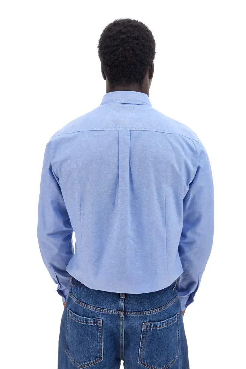 Camicia azzurra in cotone con collo button-down No Limits MASH006S25 [CELESTE] miniatura 4