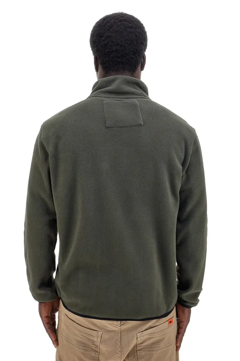 Felpa in Pile verde e nero con collo alto e taschino No Limits MAPF002W24 [VERDE miniatura 4