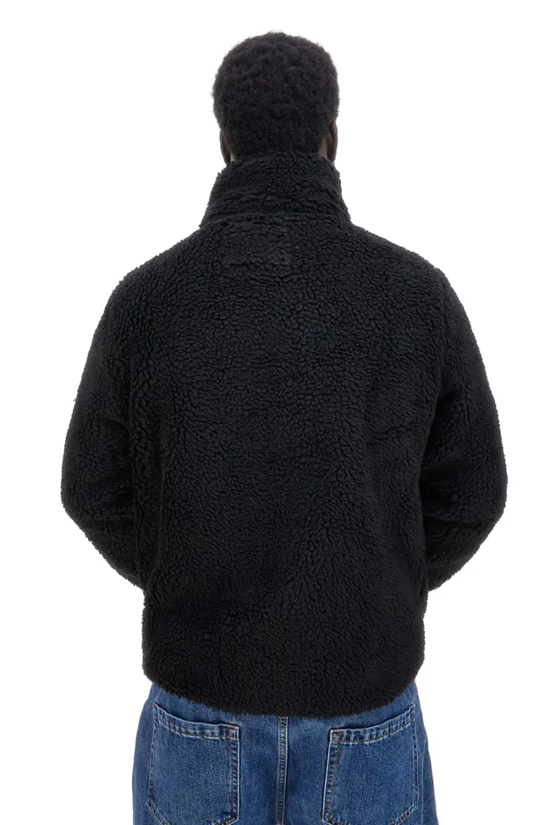 Felpa nera in pile sherpa con zip No Limits MAPF004W24 [NERO] miniatura 5