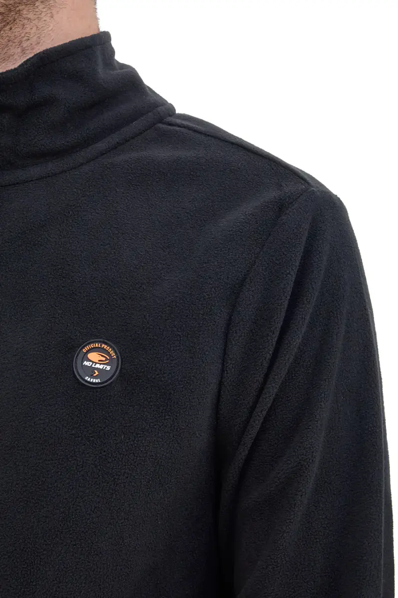 Maglione in Pile Nero con mezza cerniera NO LIMITS MAPF098W24 [NERO] miniatura 2