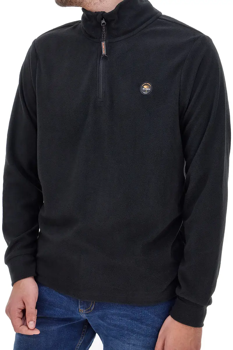 Maglione in Pile Nero con mezza cerniera NO LIMITS MAPF098W24 [NERO]