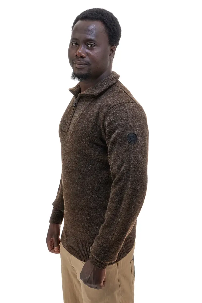 Maglione marrone con zip in misto lana No Limits MAJU020W25 [MARRONE]