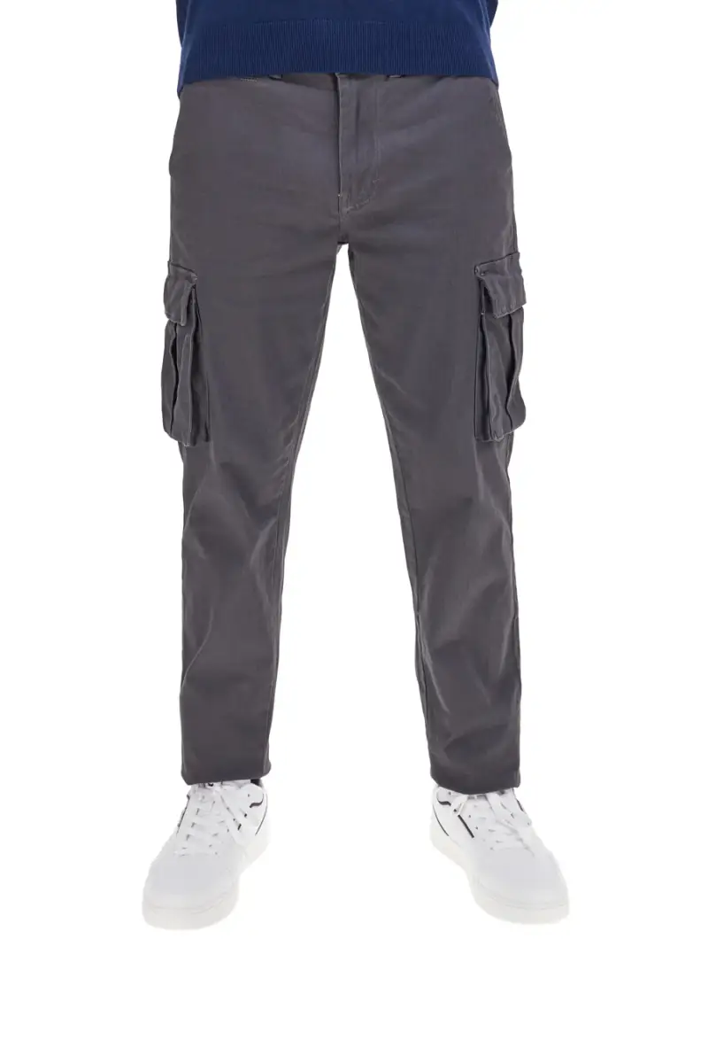 Pantaloni cargo grigi regular fit con tasconi No limits MAPW001W24 [PIOMBO]
