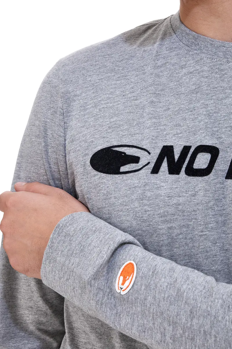 Rundhals-Shirt in Grau mit langen Ärmeln NO LIMITS MATL001W24 [GRIGIO] miniatura 3